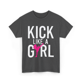 Kick Like A Girl Martial Arts T-Shirt - Dark Heather