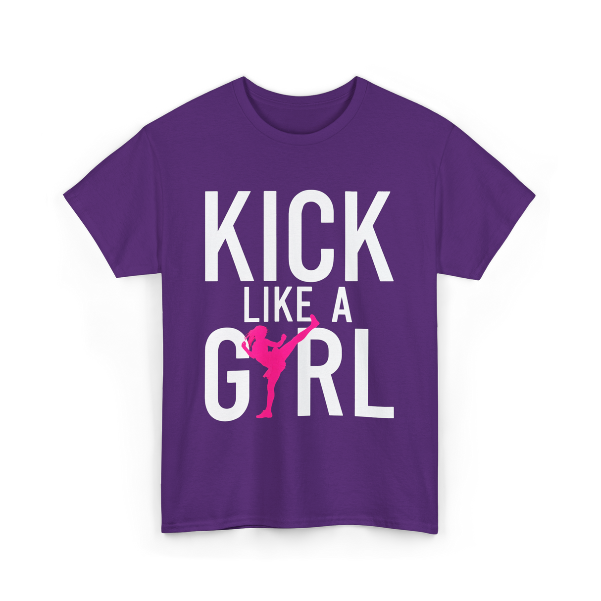 Kick Like A Girl Martial Arts T-Shirt - Purple