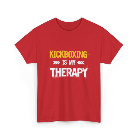 Kickboxing Is My Therapy Kickbox T-Shirt - Red