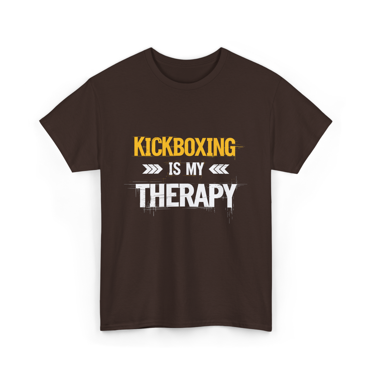 Kickboxing Is My Therapy Kickbox T-Shirt - Dark Chocolate