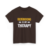 Kickboxing Is My Therapy Kickbox T-Shirt - Dark Chocolate