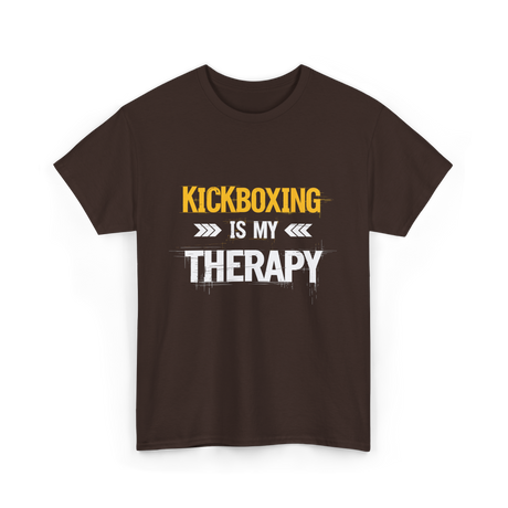 Kickboxing Is My Therapy Kickbox T-Shirt - Dark Chocolate