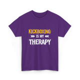 Kickboxing Is My Therapy Kickbox T-Shirt - Purple