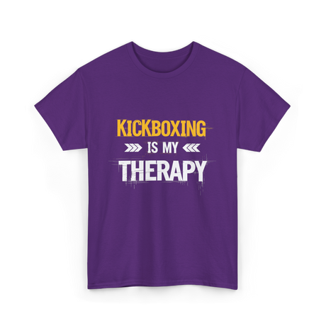 Kickboxing Is My Therapy Kickbox T-Shirt - Purple