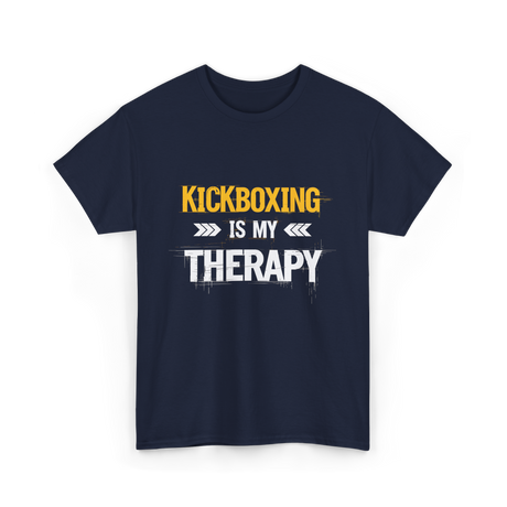 Kickboxing Is My Therapy Kickbox T-Shirt - Navy