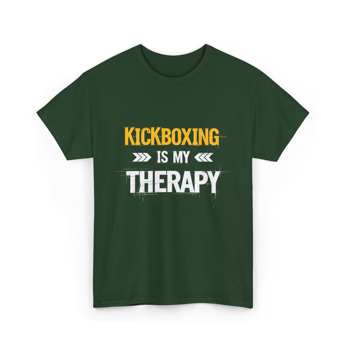 Kickboxing Is My Therapy Kickbox T-Shirt - Forest Green