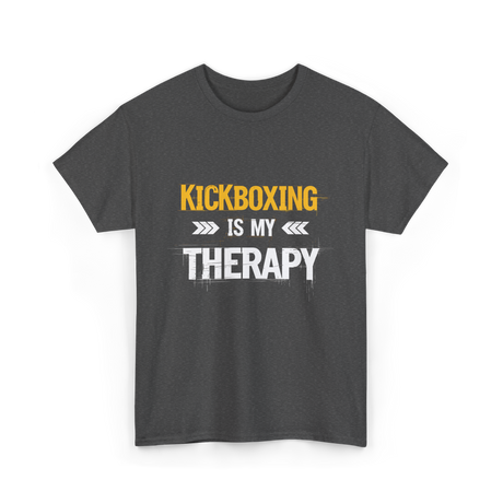 Kickboxing Is My Therapy Kickbox T-Shirt - Dark Heather