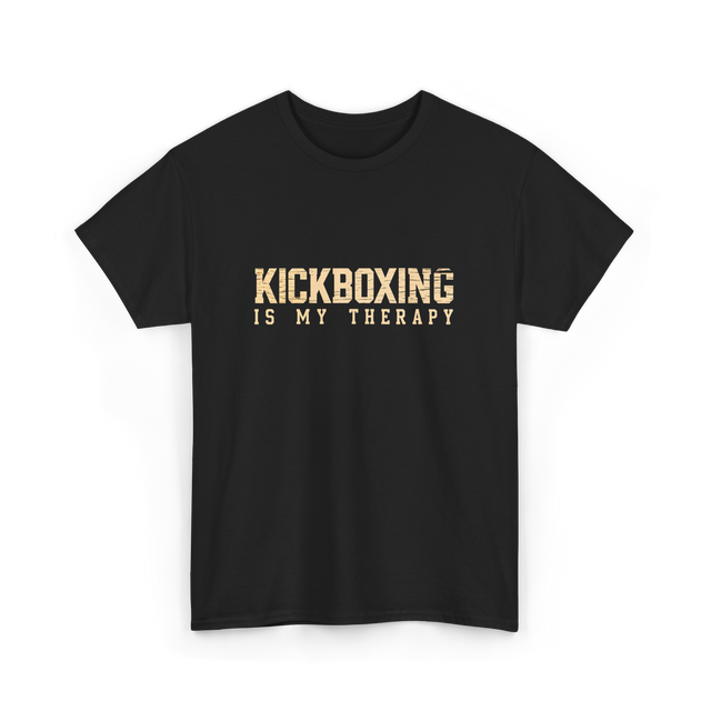 Kickboxing Is My Therapy Kickboxing T-Shirt - Black