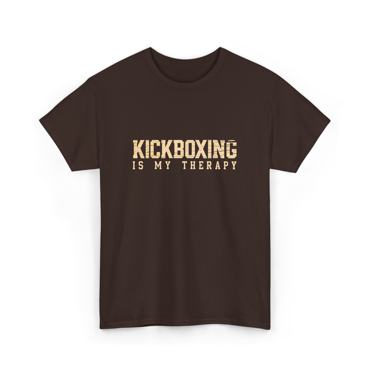 Kickboxing Is My Therapy Kickboxing T-Shirt - Dark Chocolate