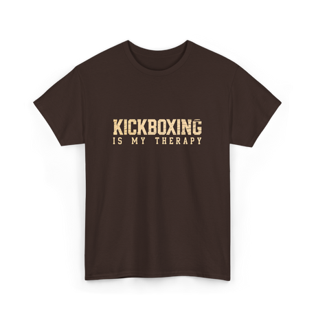 Kickboxing Is My Therapy Kickboxing T-Shirt - Dark Chocolate