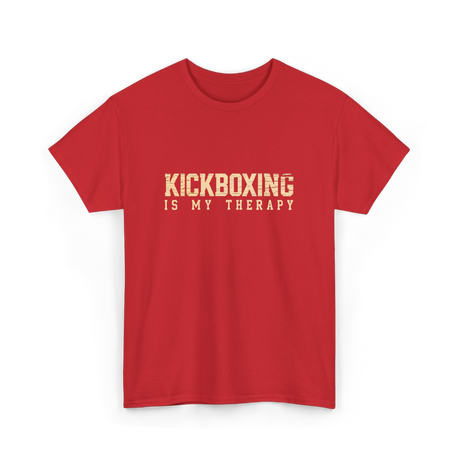 Kickboxing Is My Therapy Kickboxing T-Shirt - Red