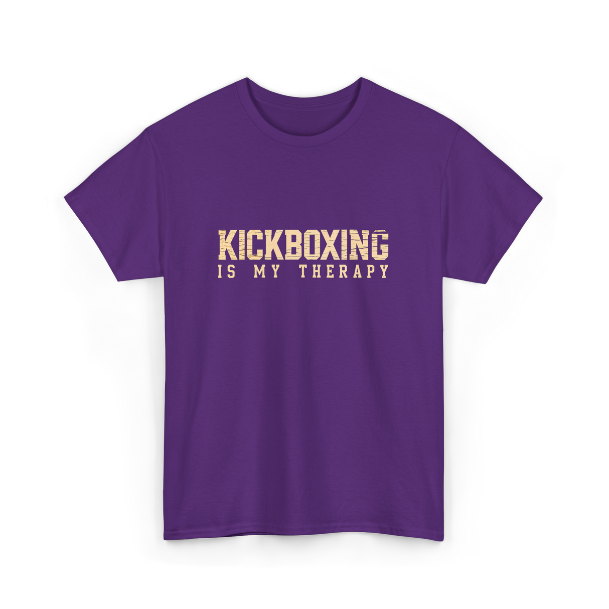 Kickboxing Is My Therapy Kickboxing T-Shirt - Purple