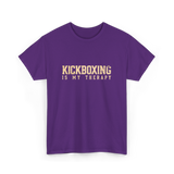 Kickboxing Is My Therapy Kickboxing T-Shirt - Purple