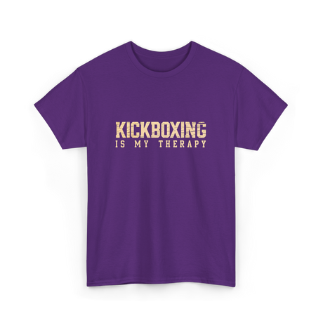 Kickboxing Is My Therapy Kickboxing T-Shirt - Purple