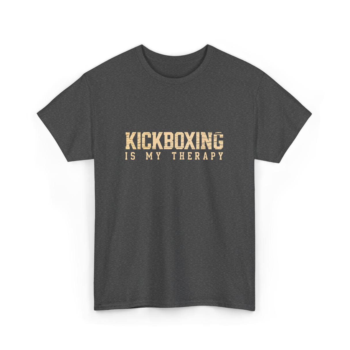 Kickboxing Is My Therapy Kickboxing T-Shirt - Dark Heather