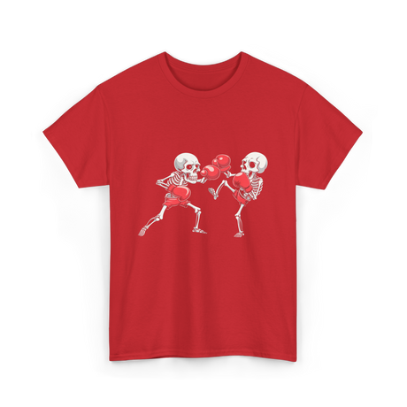 Kickboxing Skeleton MMA Fighters T-Shirt - Red