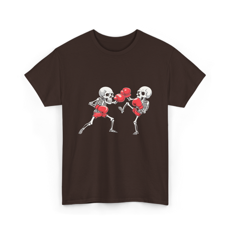 Kickboxing Skeleton MMA Fighters T-Shirt - Dark Chocolate