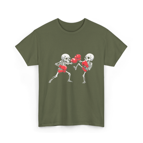 Kickboxing Skeleton MMA Fighters T-Shirt - Military Green