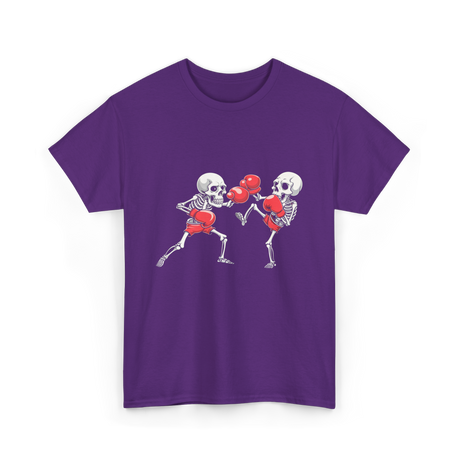 Kickboxing Skeleton MMA Fighters T-Shirt - Purple