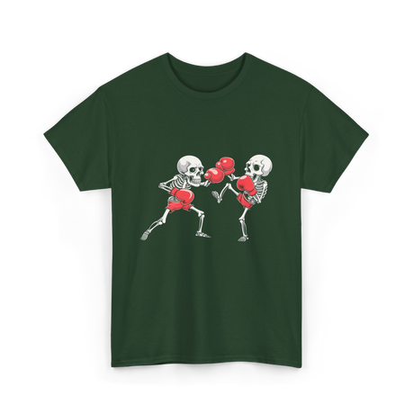 Kickboxing Skeleton MMA Fighters T-Shirt - Forest Green