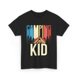 Kid Camping Campfire Adventure T-Shirt - Black