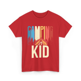 Kid Camping Campfire Adventure T-Shirt - Red