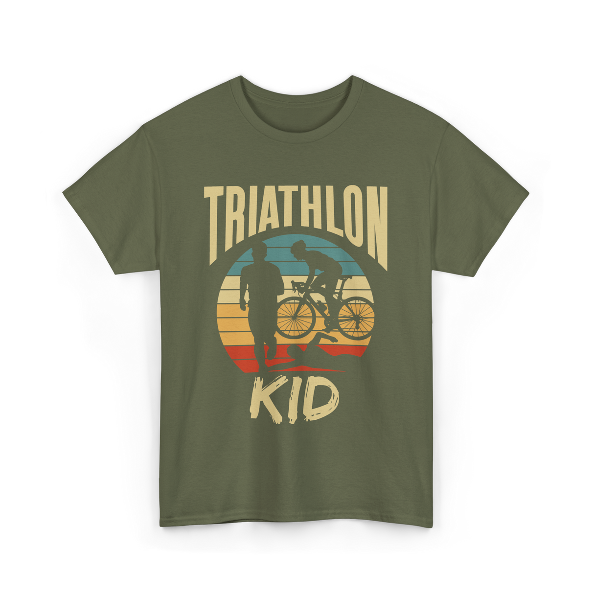 Kid Sport Kid Triathlon T-Shirt - Military Green