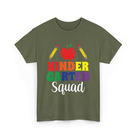 Kinder Squad Kindergarten Kids T-Shirt - Military Green