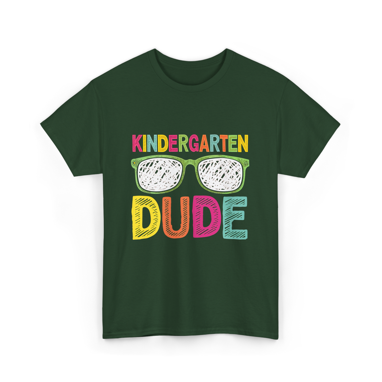 Kindergarten Dude Student T-Shirt - Forest Green