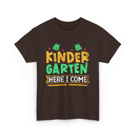 Kindergarten Here I Come Kids T-Shirt - Dark Chocolate