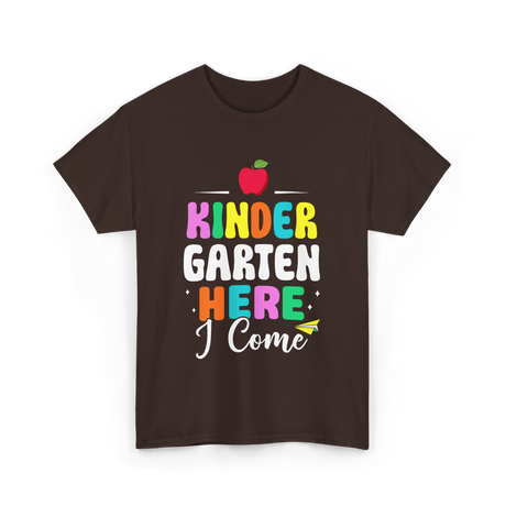 Kindergarten Here I Come Kids T-Shirt - Dark Chocolate