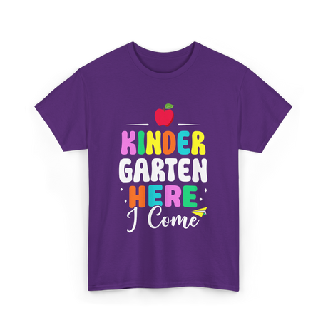 Kindergarten Here I Come Kids T-Shirt - Purple