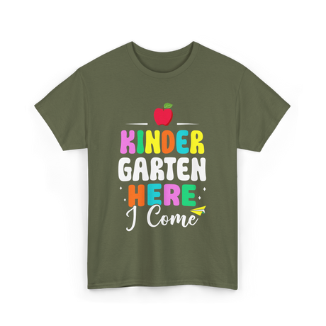 Kindergarten Here I Come Kids T-Shirt - Military Green