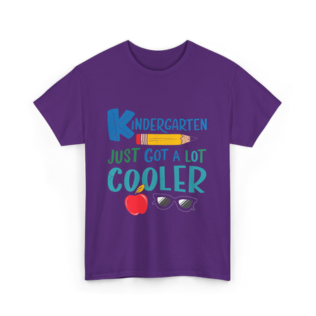 Kindergarten Just Got Cooler Kindergarten T-Shirt - Purple