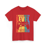 Kindergarten Level Unlocked Game T-Shirt - Red