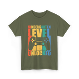 Kindergarten Level Unlocked Game T-Shirt - Military Green