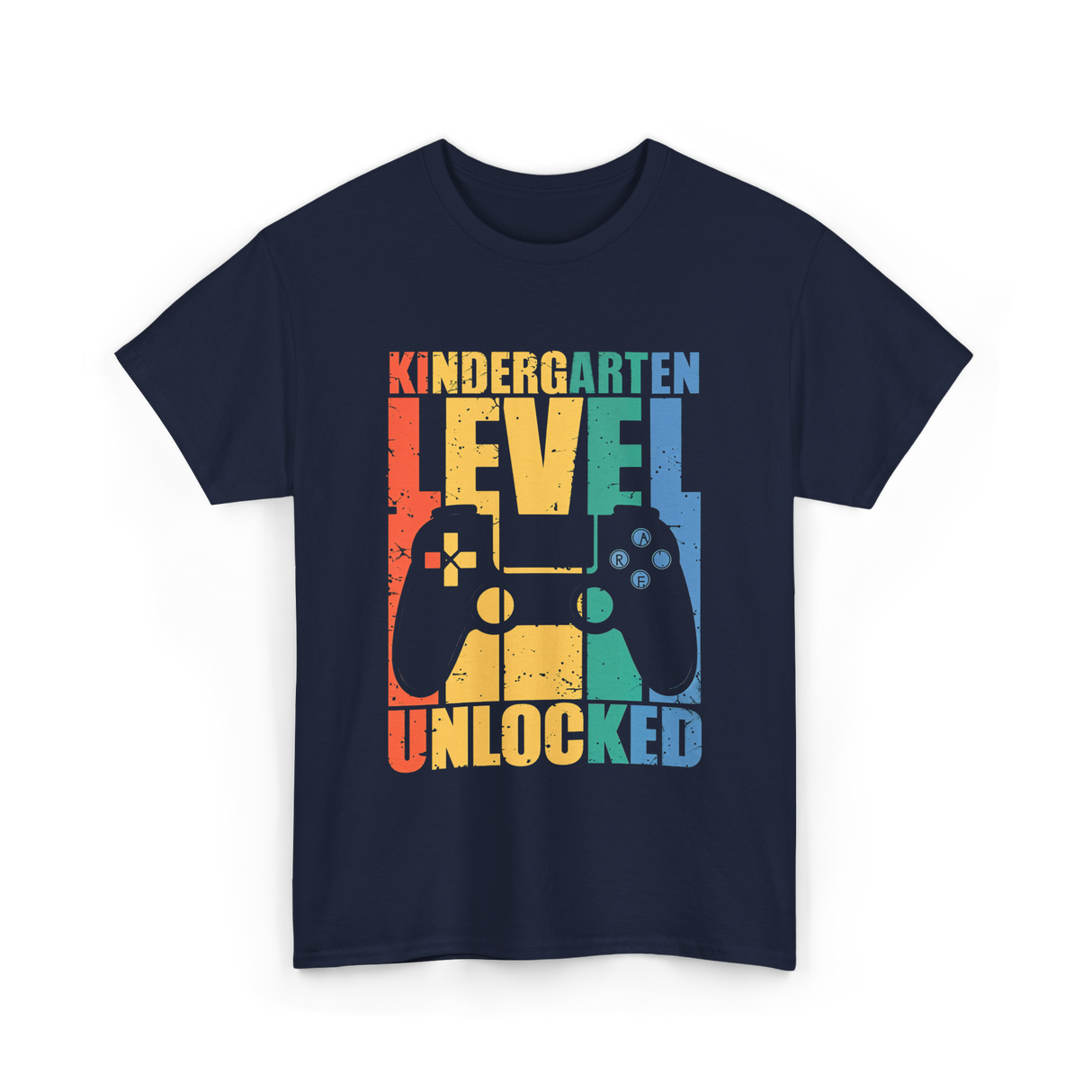 Kindergarten Level Unlocked Game T-Shirt - Navy