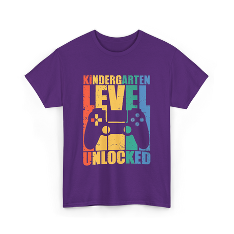 Kindergarten Level Unlocked Game T-Shirt - Purple