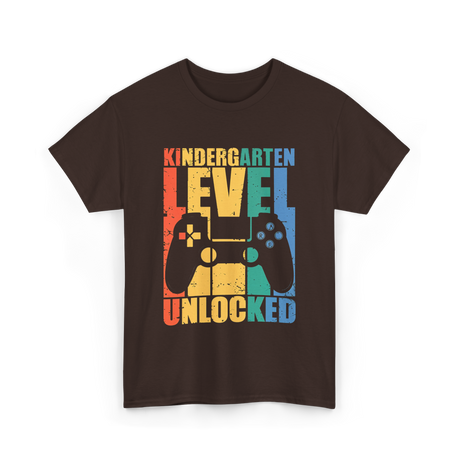 Kindergarten Level Unlocked Game T-Shirt - Dark Chocolate