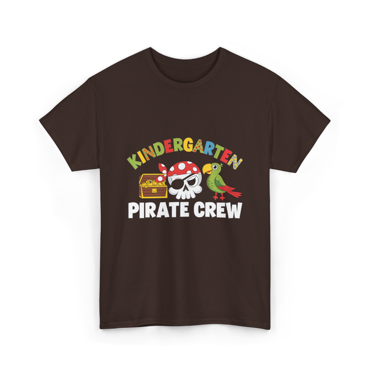 Kindergarten Pirate Crew Pirate T-Shirt - Dark Chocolate