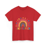 Kindergarten Rainbow Education Kids T-Shirt - Red