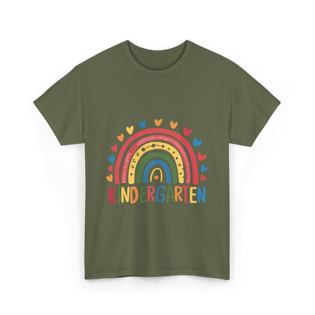 Kindergarten Rainbow Education Kids T-Shirt - Military Green