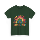 Kindergarten Rainbow Education Kids T-Shirt - Forest Green