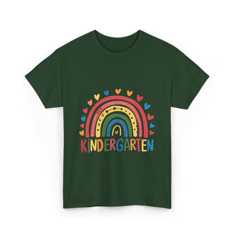 Kindergarten Rainbow Education Kids T-Shirt - Forest Green