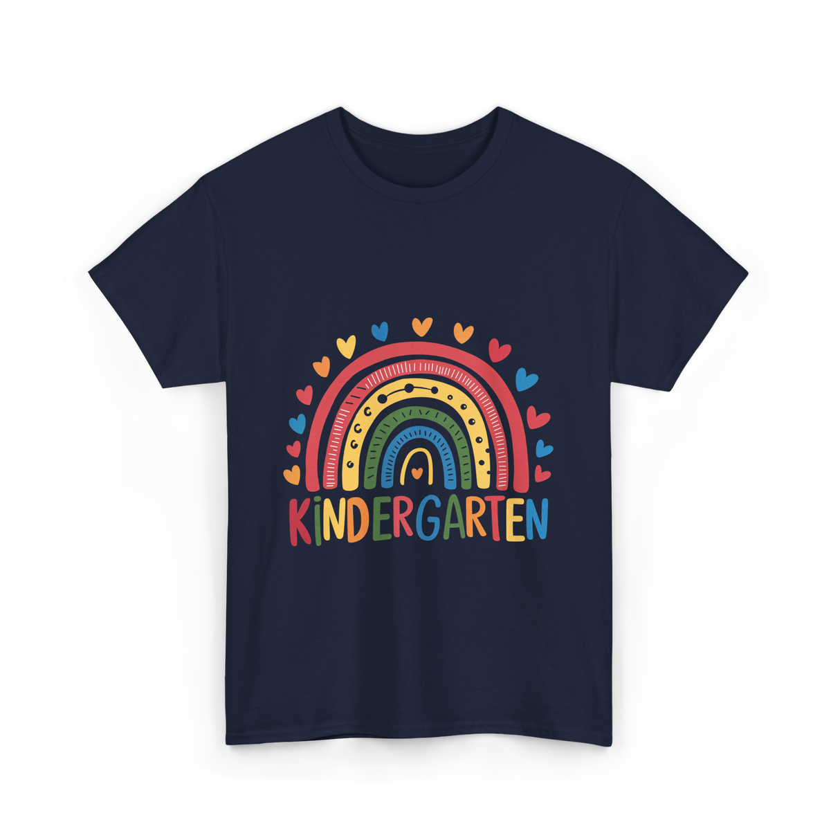 Kindergarten Rainbow Education Kids T-Shirt - Navy