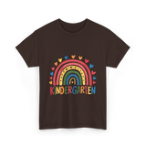 Kindergarten Rainbow Education Kids T-Shirt - Dark Chocolate