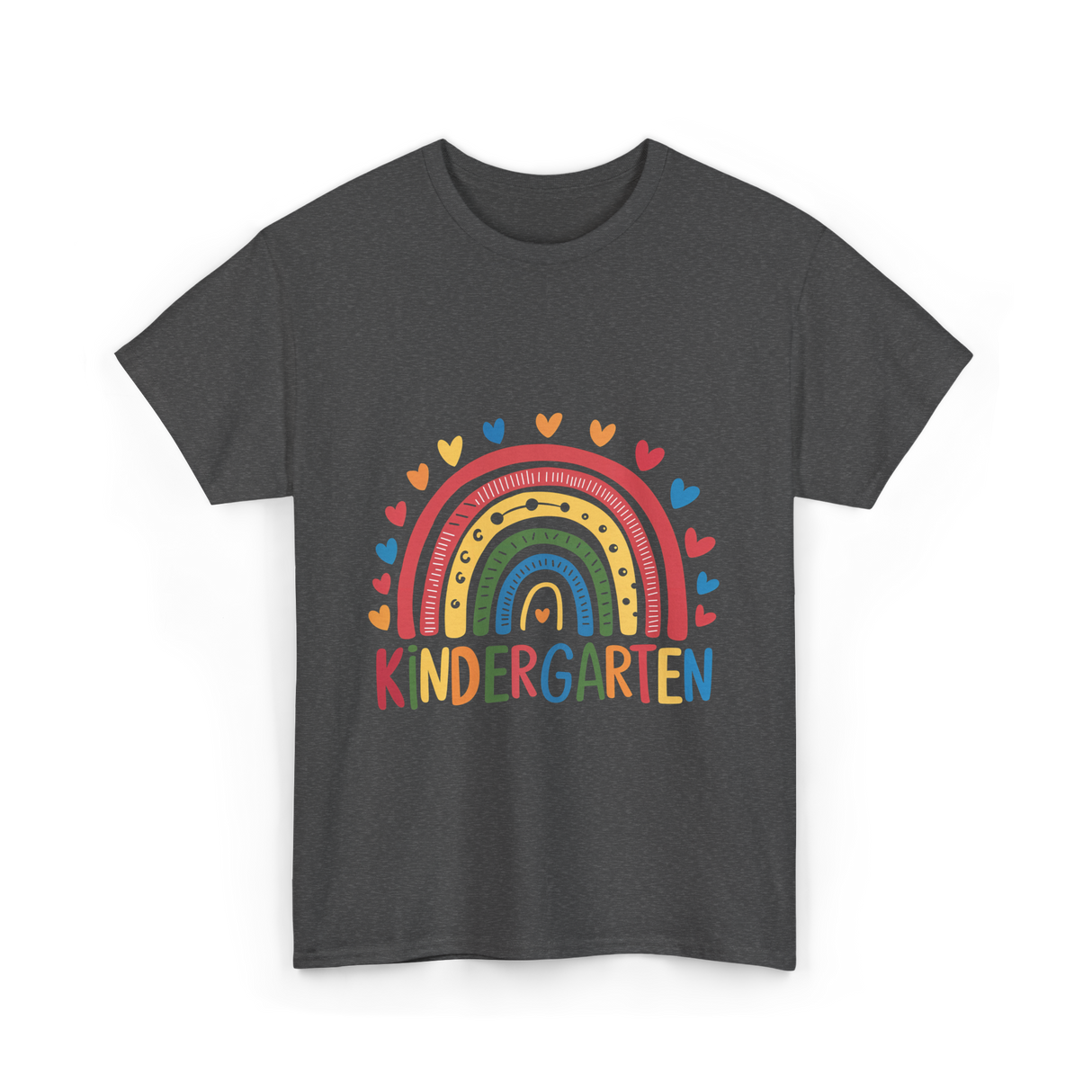 Kindergarten Rainbow Education Kids T-Shirt - Dark Heather