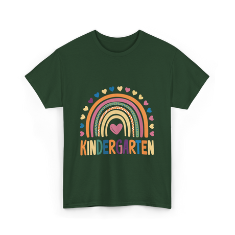 Kindergarten Rainbow Kindergarten Kids T-Shirt - Forest Green