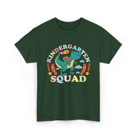 Kindergarten Squad Children Dino T-Shirt - Forest Green