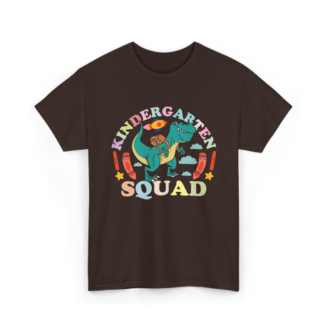 Kindergarten Squad Children Dino T-Shirt - Dark Chocolate